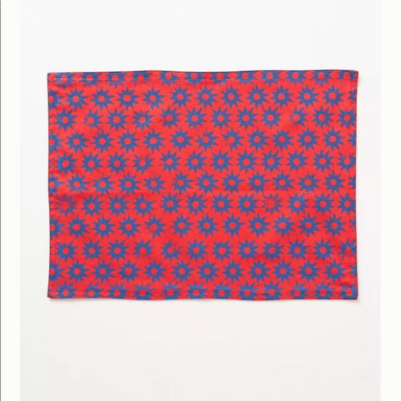 New- Anthropologie Set of 4 Silkscreened Cotton Placemats - Picture 2 of 6